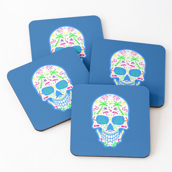 Item preview, summerween halloween summer sugar skull tropical designed and sold by Gossip Rag.