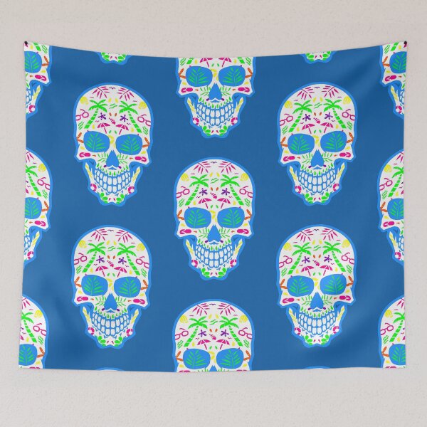 Item preview, summerween halloween summer sugar skull tropical designed and sold by Gossip Rag.