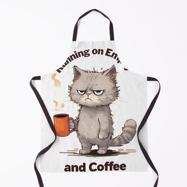 Item preview, A Fluffy Grey Cat With Coffee Mug designed and sold by Loviness.