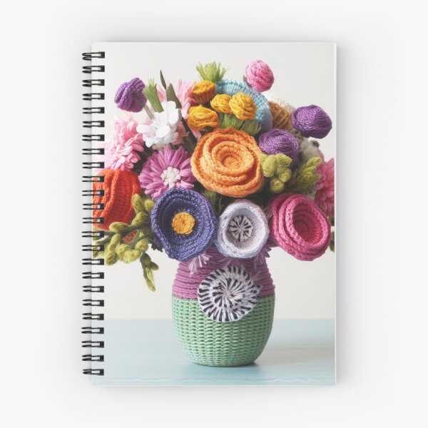 Item preview, Crochet Flower Wall Art - Handmade Bouquet Print for Cottage Core Decor designed and sold by Gemini Maison Print.