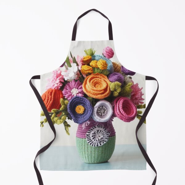 Item preview, Crochet Flower Wall Art - Handmade Bouquet Print for Cottage Core Decor designed and sold by Gemini Maison Print.