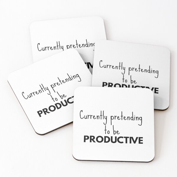 Item preview, Currently Pretending to Be Productive – Funny Work Quote designed and sold by EEny-Miny.