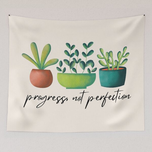 Item preview, Progress, not perfection designed and sold by Keeping Art Heavenly.