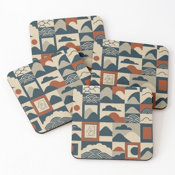 Item preview, Abstract Landscapes in Terra & Indigo designed and sold by Zenvo.