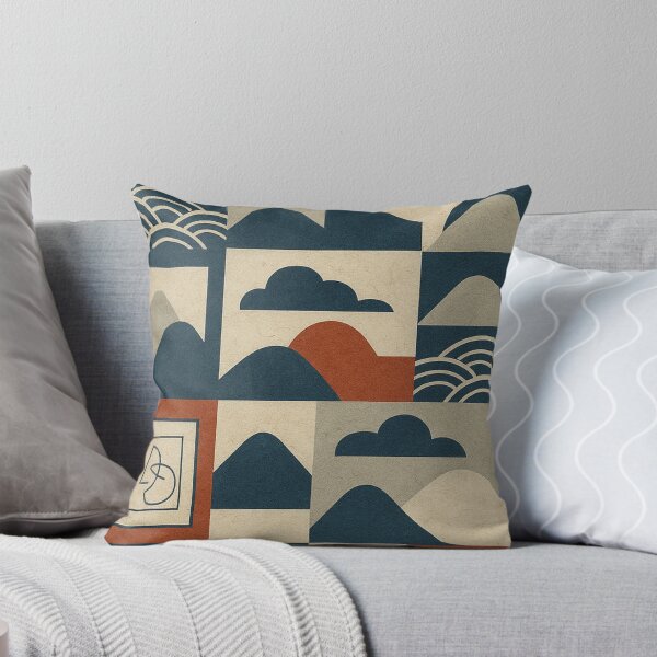 Item preview, Abstract Landscapes in Terra & Indigo designed and sold by Zenvo.