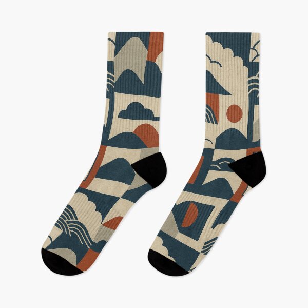 Item preview, Abstract Landscapes in Terra & Indigo designed and sold by Zenvo.
