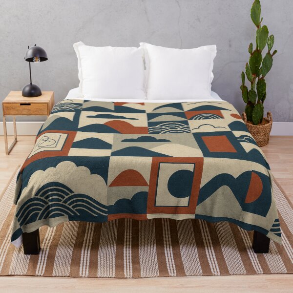 Item preview, Abstract Landscapes in Terra & Indigo designed and sold by Zenvo.