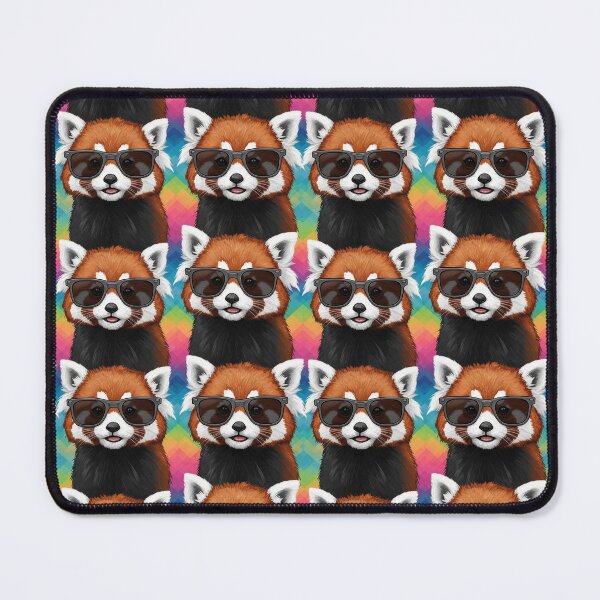 Item preview, Cool Red Panda Rainbow Background designed and sold by MythicPrompts.
