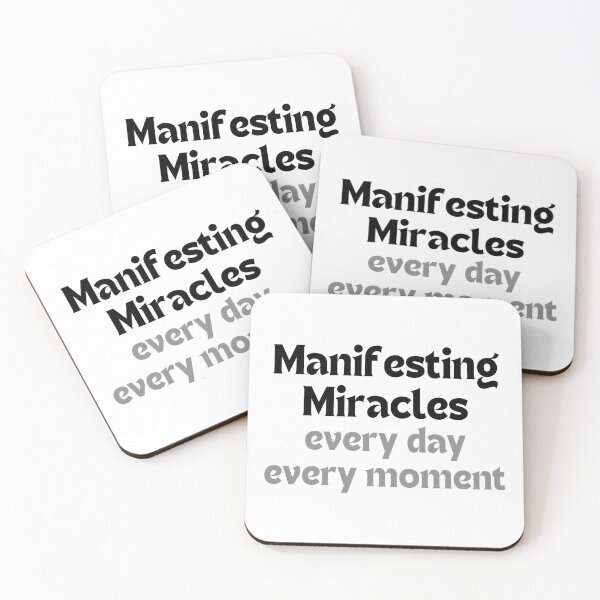 Item preview, Manifesting Miracles Every Day – Inspirational Affirmation Quote for Daily Manifestation & Positivity designed and sold by MakeMyDaze.