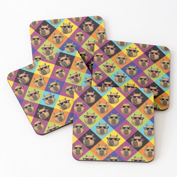 Item preview, Deal With It Sunglasses Capybara Pattern designed and sold by MythicPrompts.