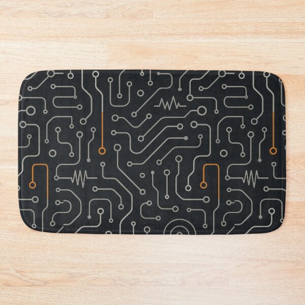 Item preview, Neon Circuit Grid – Tech Blueprint designed and sold by Zenvo.