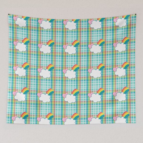 Item preview, Bashful Heart Caring Bear Plaid designed and sold by joysqueezed-out.