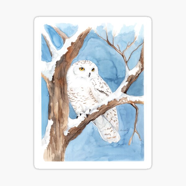 Item preview, Snowy Owl  designed and sold by Coastal Watercolors by Laura.