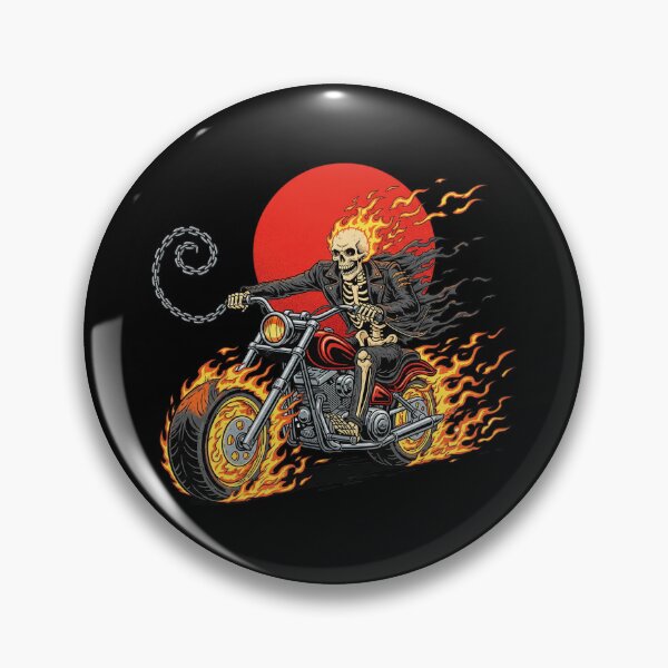 Item preview, Flaming Skeleton Motorcycle Rider designed and sold by Alex Songs.