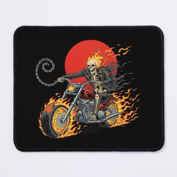 Item preview, Flaming Skeleton Motorcycle Rider designed and sold by Alex Songs.