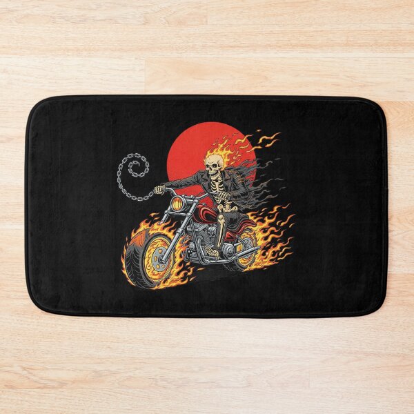 Item preview, Flaming Skeleton Motorcycle Rider designed and sold by Alex Songs.