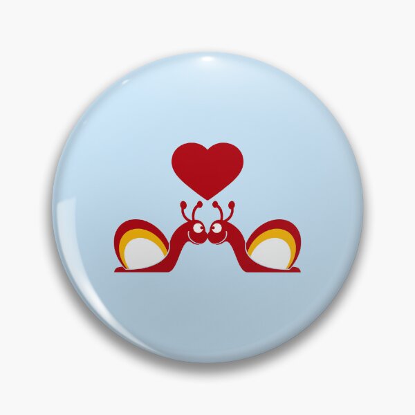 Item preview, Kissing Snail Heart Love Couple Team Friends Symbol designed and sold by shirt-o-mat.