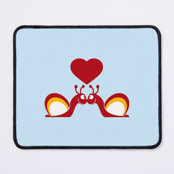 Item preview, Kissing Snail Heart Love Couple Team Friends Symbol designed and sold by shirt-o-mat.