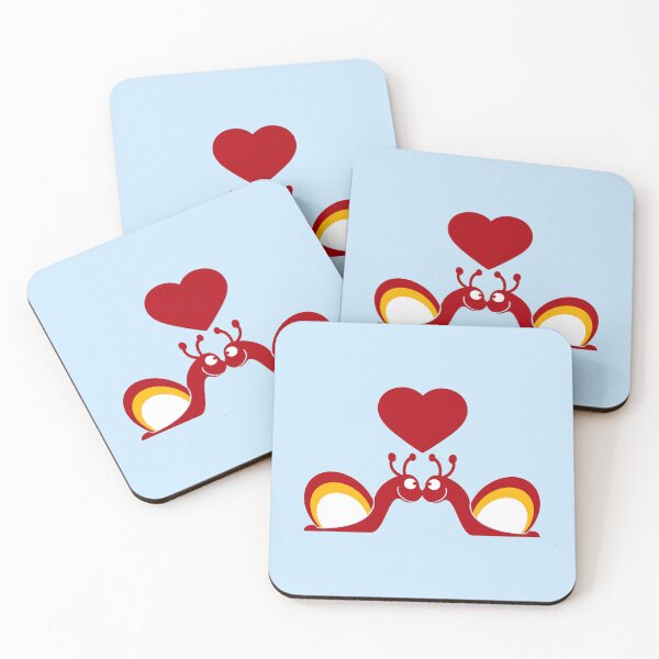 Item preview, Kissing Snail Heart Love Couple Team Friends Symbol designed and sold by shirt-o-mat.