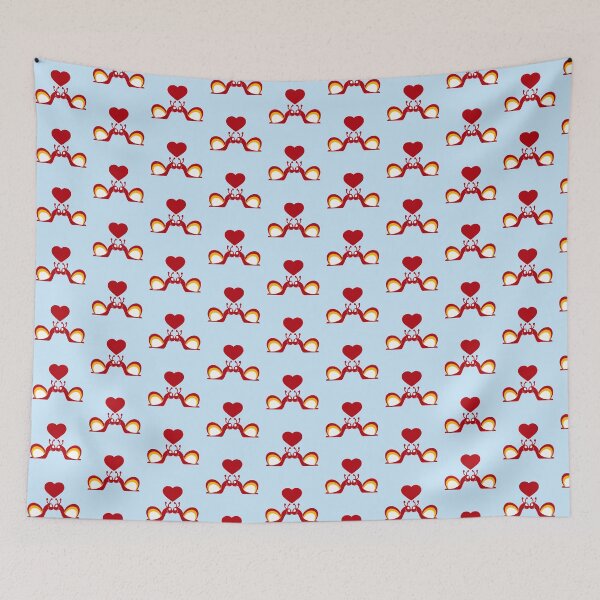 Item preview, Kissing Snail Heart Love Couple Team Friends Symbol designed and sold by shirt-o-mat.