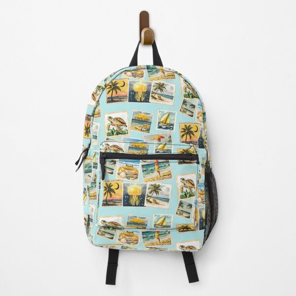 Item preview, Sunny Postmarks: Coastal Summer Stamp Collage 2 designed and sold by BrightC.