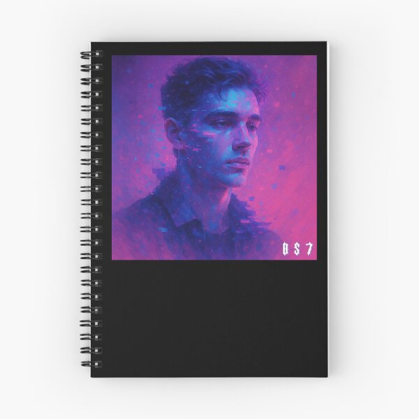 Item preview, BS7 – Neon Glitch Cyberdream | Aesthetic Male Cyberpunk Portrait Art designed and sold by theBS7store.