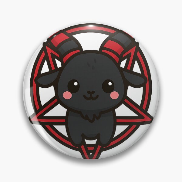 Item preview, Kawaii Baphomet Goat Pentagram Sticker designed and sold by PaganPrinting.