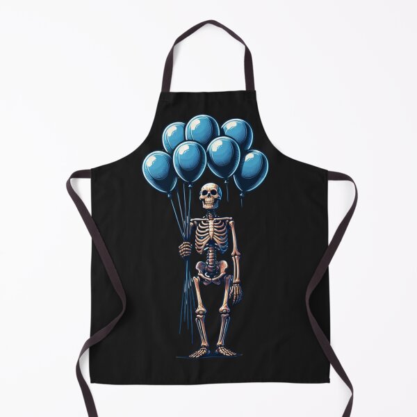 Item preview, Skeleton with Blue Balloons designed and sold by Moon2025.