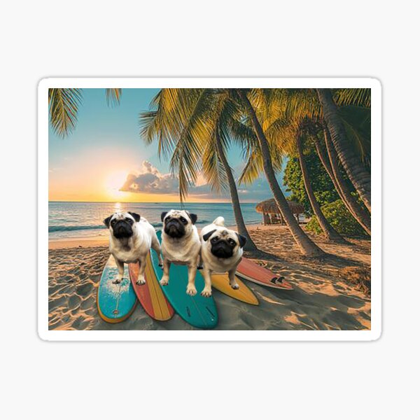 Item preview, Pugs Surfboarding designed and sold by jcdesign1212.
