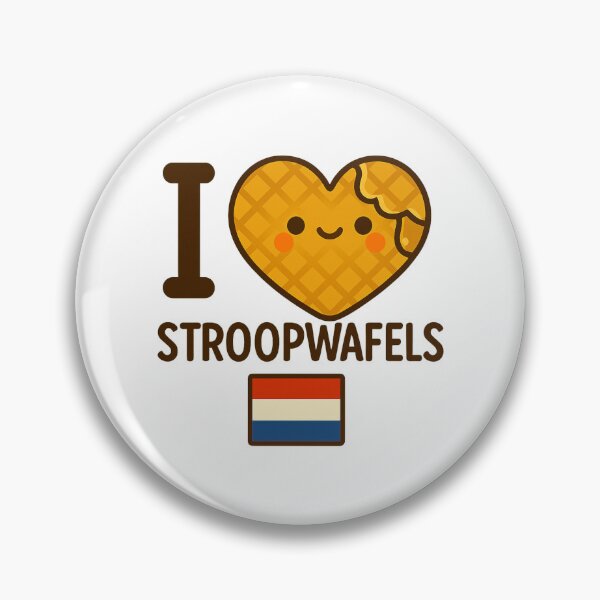 Item preview, I LOVE STROOPWAFELS - IK HOU VAN STROOPWAFELS (schattige Nederlands stroopwafel vlag) designed and sold by Canto Canuck.
