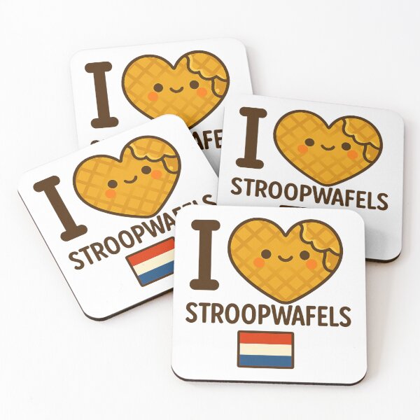 Item preview, I LOVE STROOPWAFELS - IK HOU VAN STROOPWAFELS (schattige Nederlands stroopwafel vlag) designed and sold by Canto Canuck.