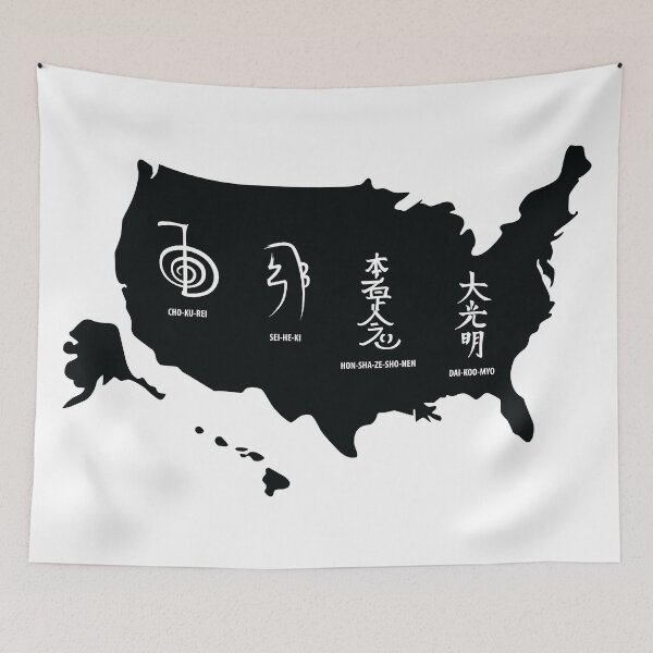Item preview, Reiki Map - United States designed and sold by marcosty.