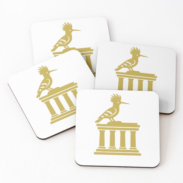 Item preview, Golden Hoopoe on Ancient Throne - Luxury Majestic Bird Art designed and sold by RWADSTUDIO.