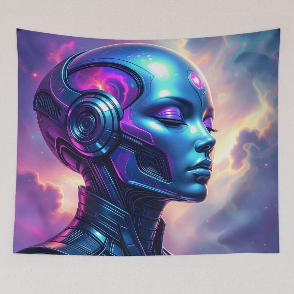 Item preview, Psychedelic Alien Android Robot designed and sold by DMT-FM.