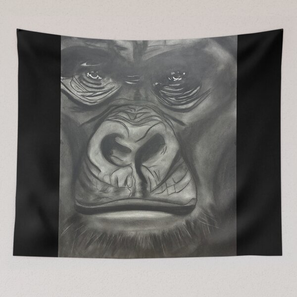 Item preview, Forgotten Ancestor- Gorilla Charcoal Art designed and sold by ZuluSoul.