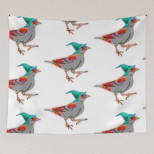 Item preview, Ruby the Blackbird in a Teal Witch Hat – animalzinhats designed and sold by Ashley’sAnimalz.