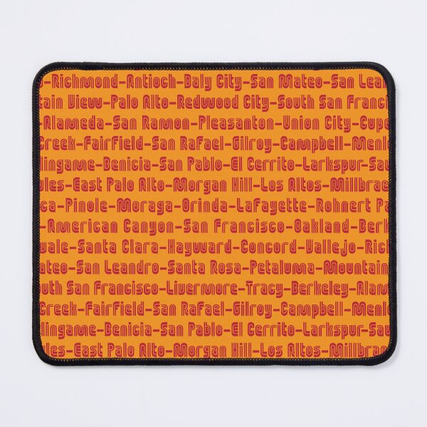 Item preview, San Francisco Bay Area Cities Pattern in SF Muni Script designed and sold by PIXEL POP DESIGNS - Beyond the Norm!.