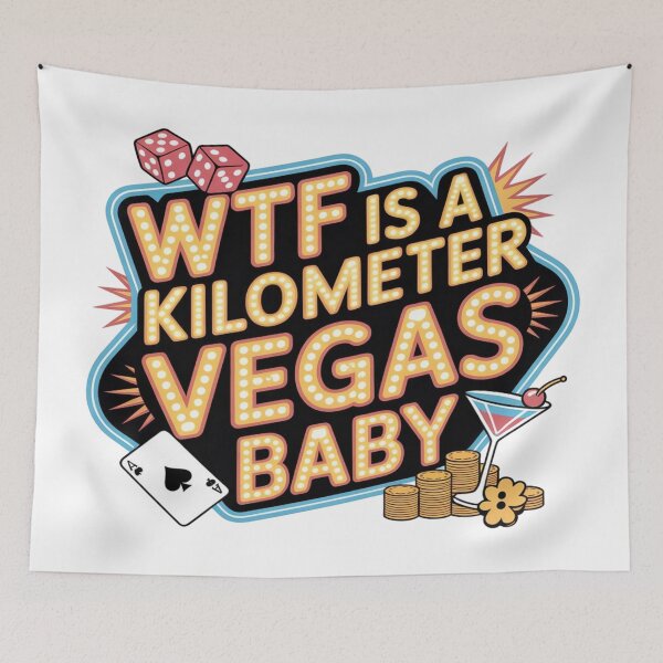 Item preview, WTF is a Kilometer – Vegas Baby Patriotic Edition designed and sold by Globalcitytees.