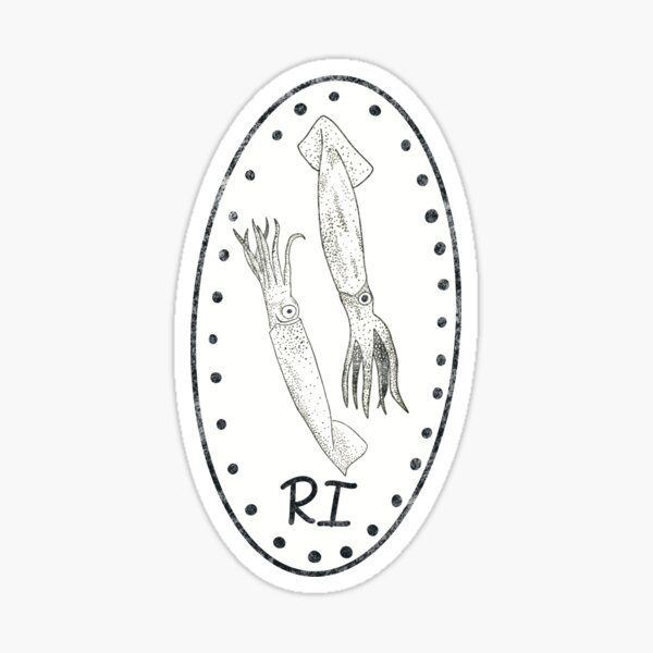 Item preview, Rhode Island Squid - Pressed Penny Design designed and sold by Bluer Horizons Art.