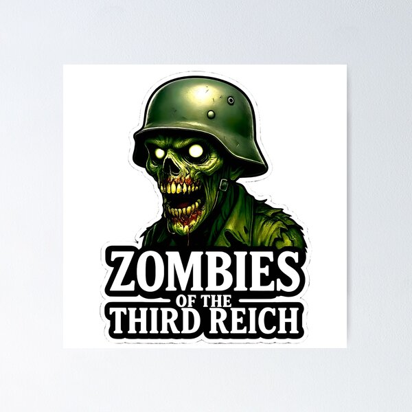 Item preview, Zombies of the Third Reich – Zombie Soldier Horror Art designed and sold by Spooky-Grandpa.