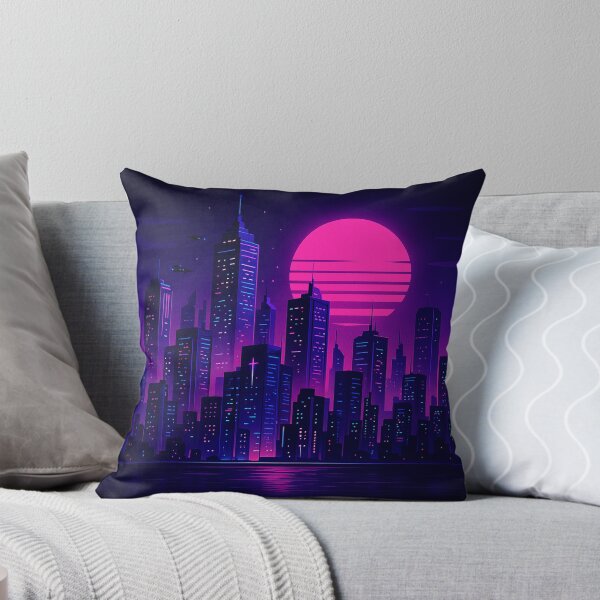 Item preview, Neon Dusk – Cyberpunk Cityscape with Retro-Futuristic Glow designed and sold by Mike B..