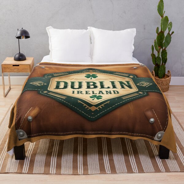 Item preview, Dublin, Ireland suitcase label designed and sold by Rue Design Company.