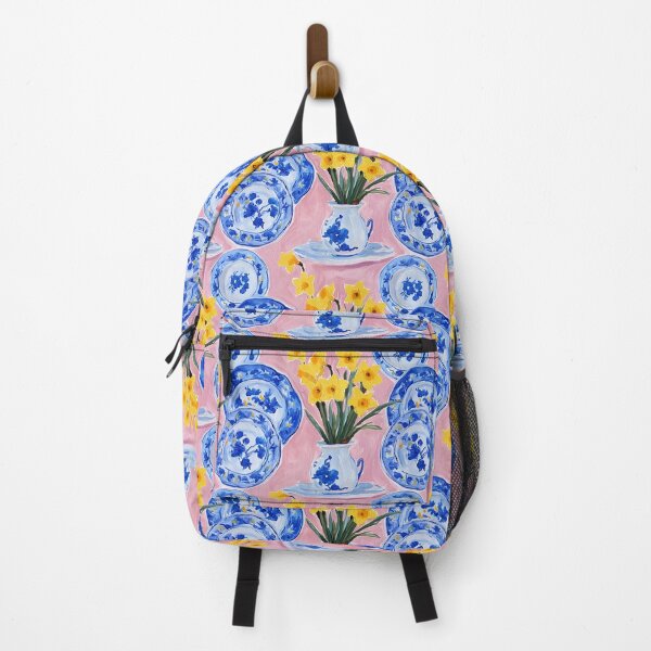 Item preview, Preppy Daffodils and Blue and White ceramivs designed and sold by SophieClimaArt.