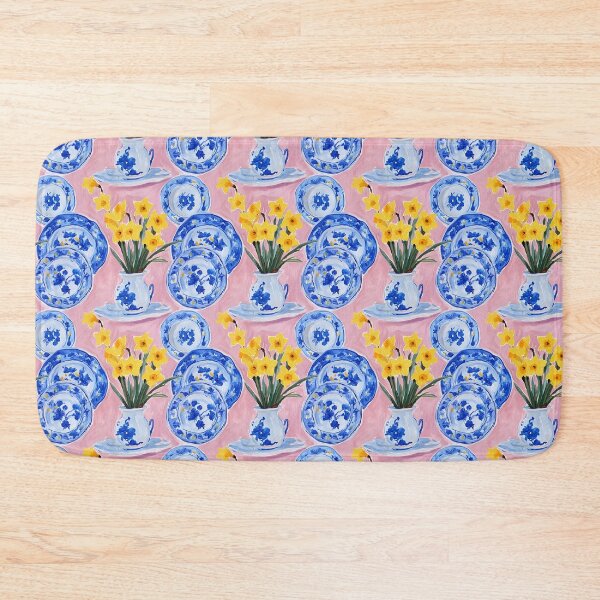 Item preview, Preppy Daffodils and Blue and White ceramivs designed and sold by SophieClimaArt.