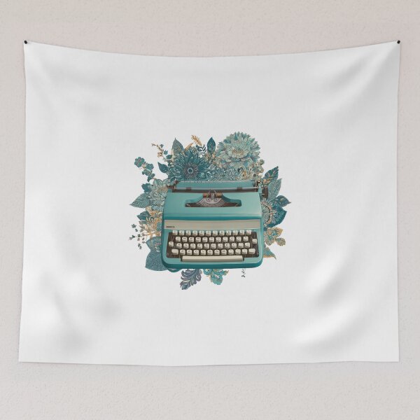 Item preview, Light Blue Vintage Typewriter With Eclectic Textures designed and sold by FWLKIT.