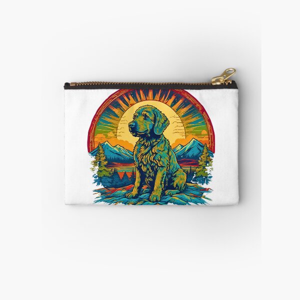 Item preview, Miniature Goldendoodle Retro Sunset Mountain Design designed and sold by Fredster1966.