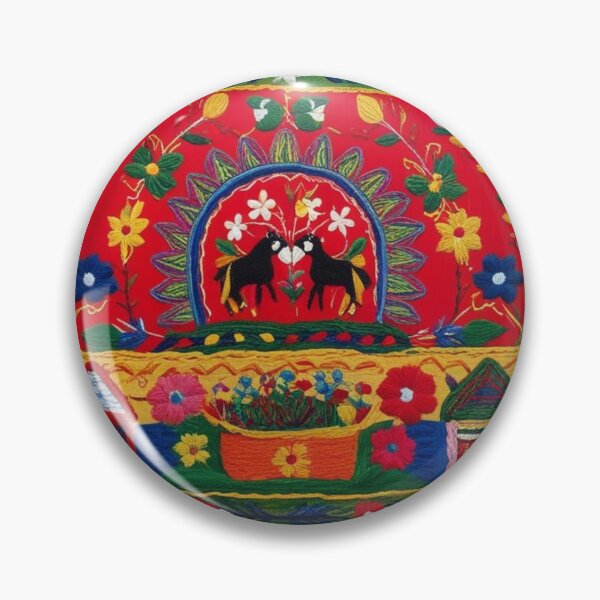 Item preview, Vibrant Embroidered Folk Art Textile Design 1 designed and sold by RM-Journey.