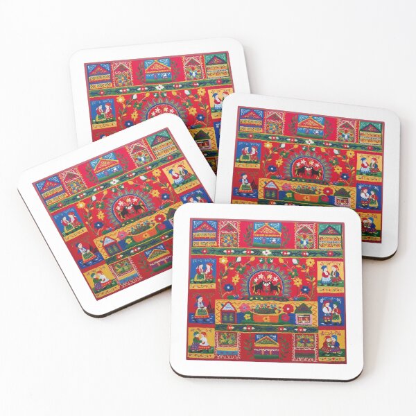 Item preview, Vibrant Embroidered Folk Art Textile Design 1 designed and sold by RM-Journey.