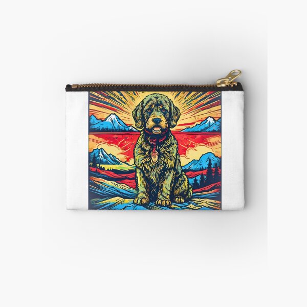 Item preview, Goldendoodle Retro Sunset Mountain Design designed and sold by Fredster1966.