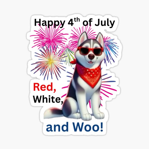 Item preview, Red, White, and Woo! - Dog husky designed and sold by thejollyhusky.